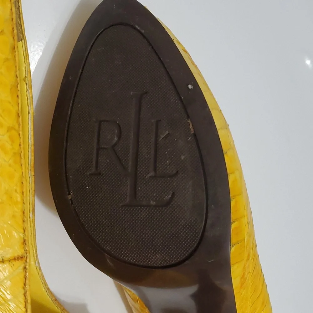 Ralph Lauren reptile shoes. Kailee stiletto pumps. Size 9B. - Picture 7 of 13